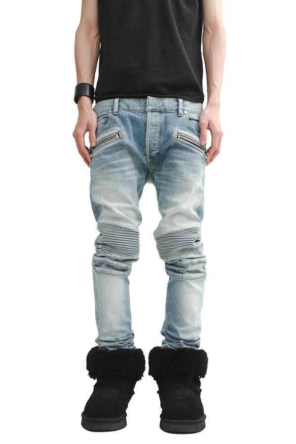 BALMAIN - BIKER JEANS
