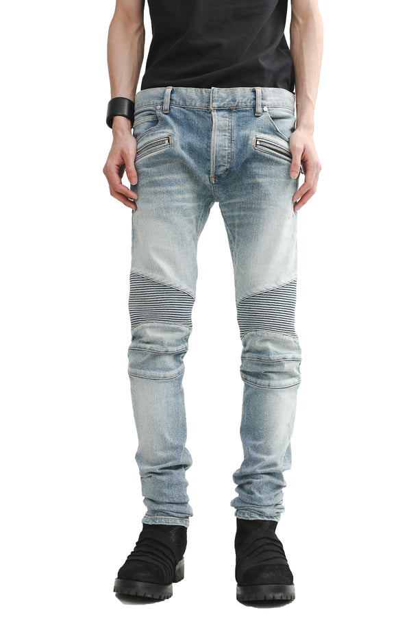 BALMAIN - BIKER JEANS