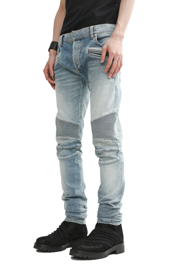 BALMAIN - BIKER JEANS