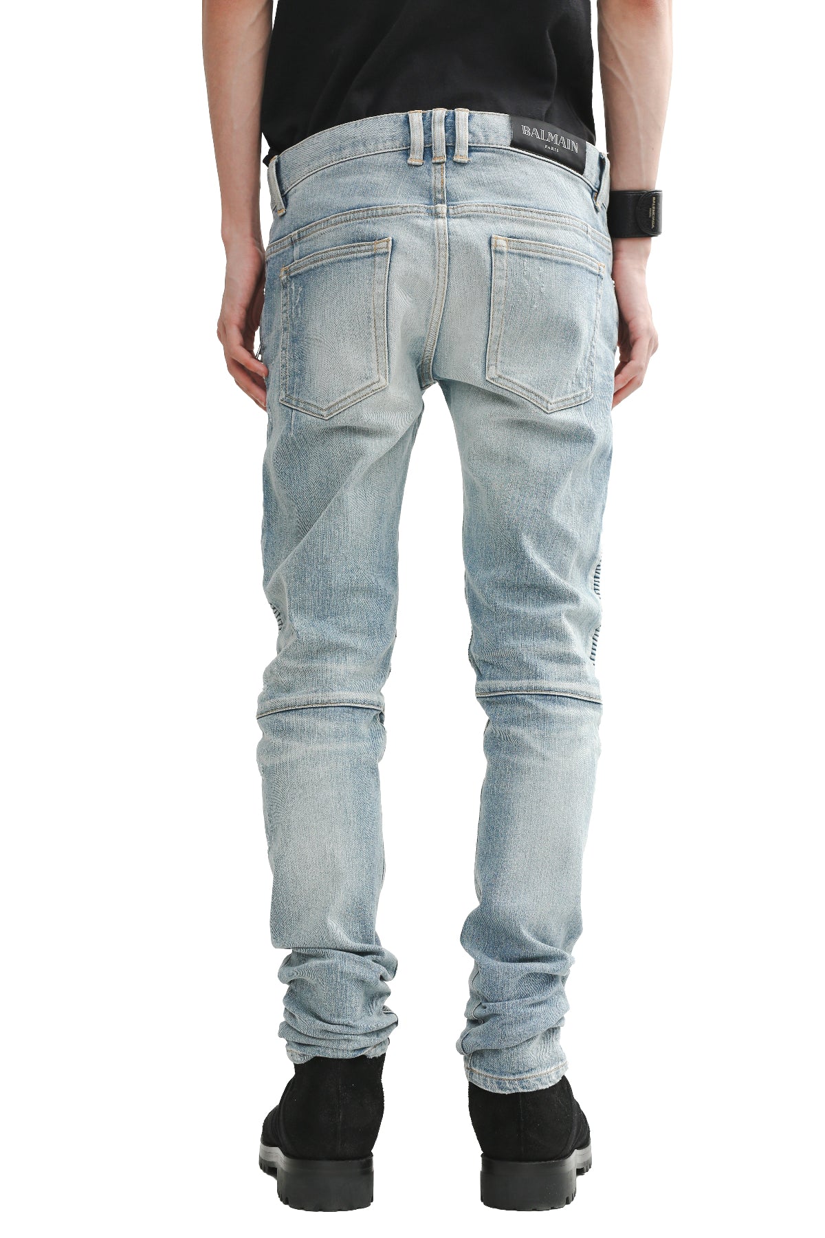 BALMAIN - BIKER JEANS