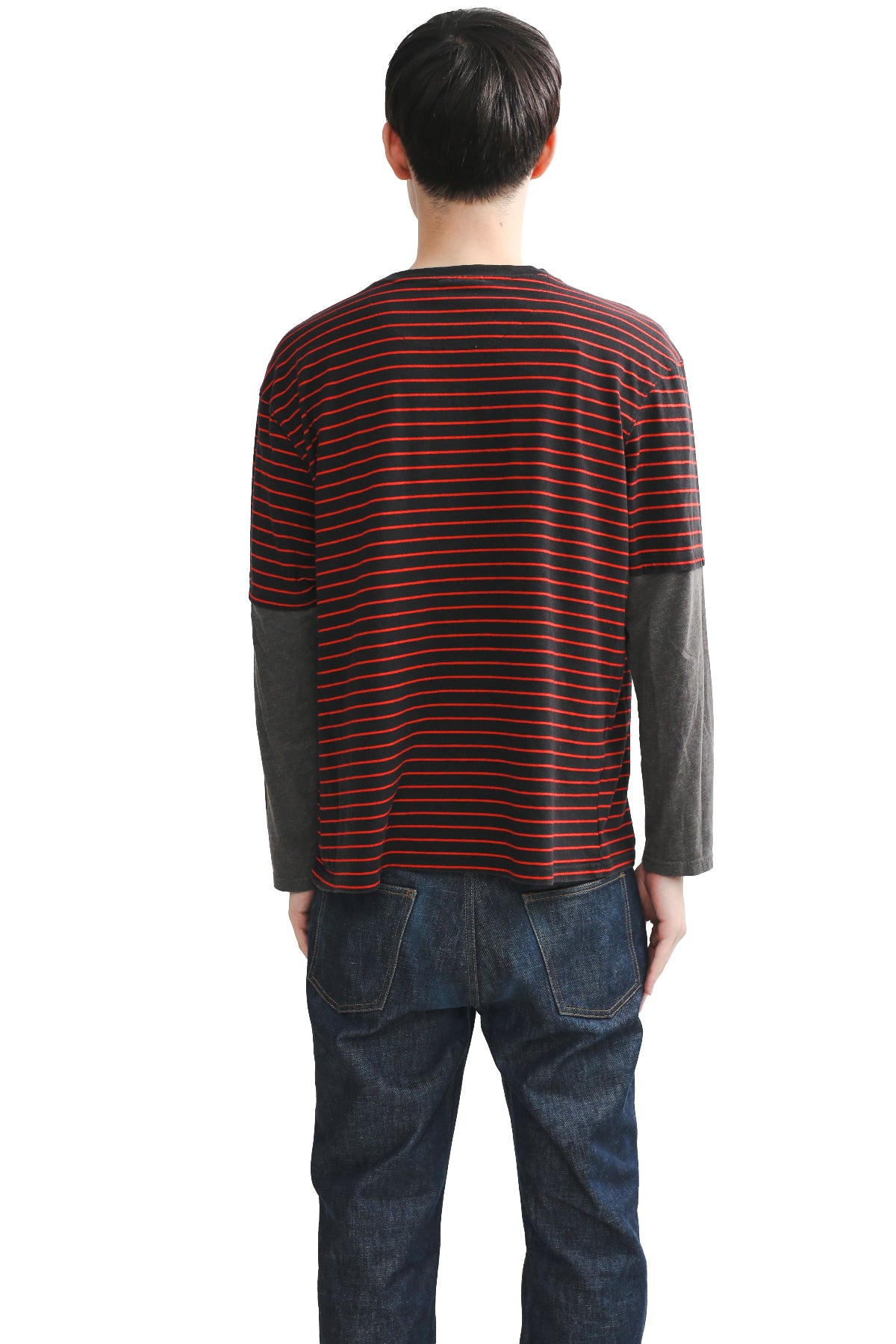 LAYRED LONG SLEEVE BORDER TEE