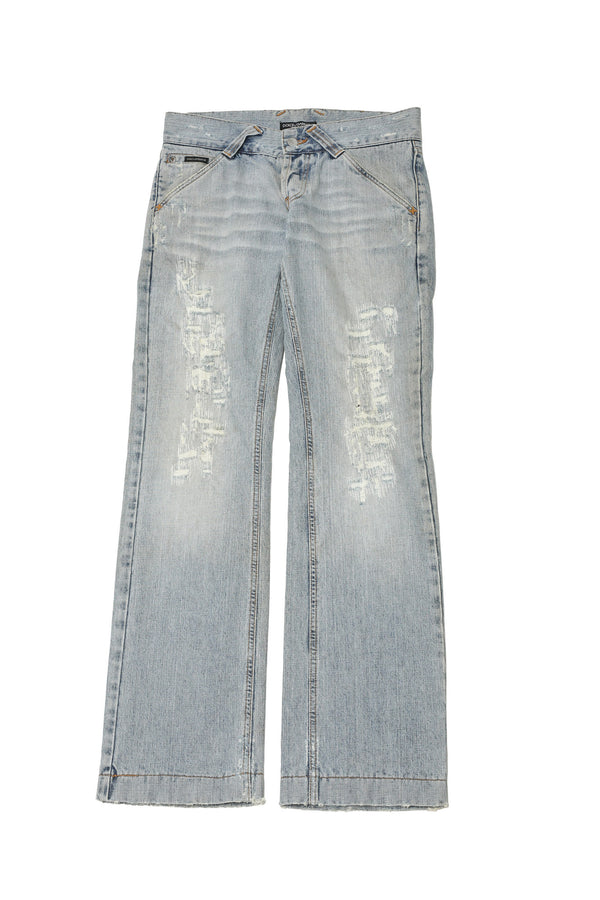 DOLCE&GABBANA - FADED STRAIGHT JEANS
