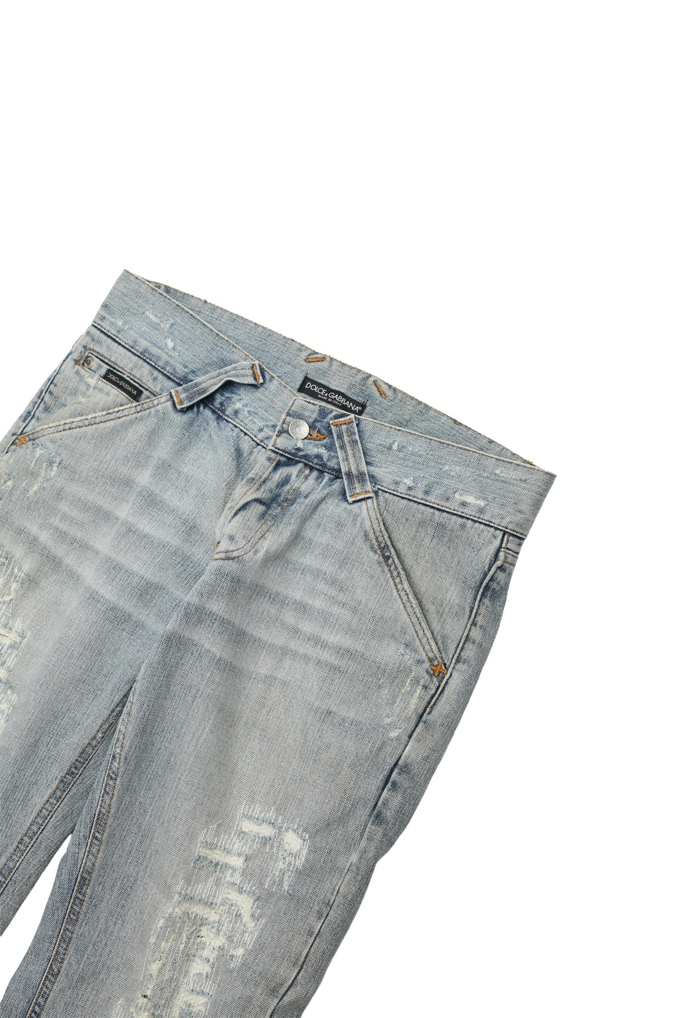DOLCE&GABBANA - FADED STRAIGHT JEANS