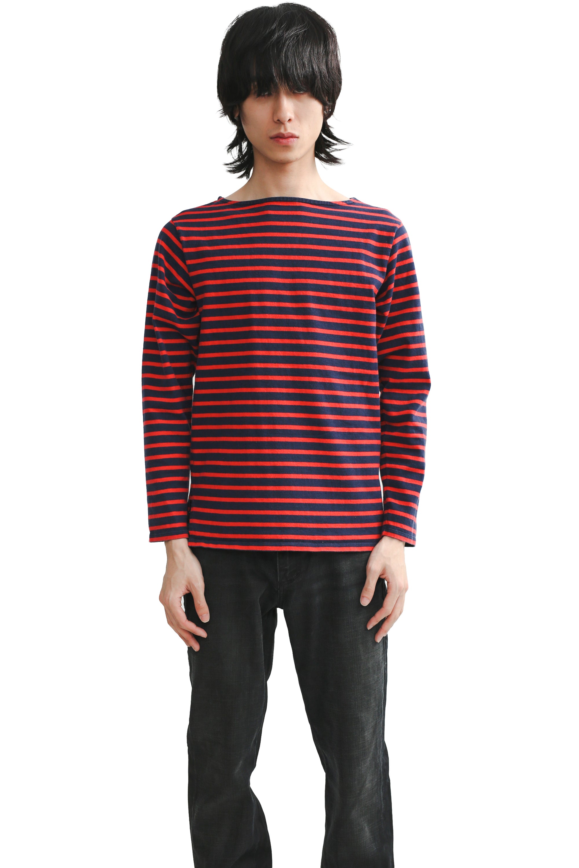 SAINT LAURENT PARIS - STRIPED LONG SLEEVE TEE