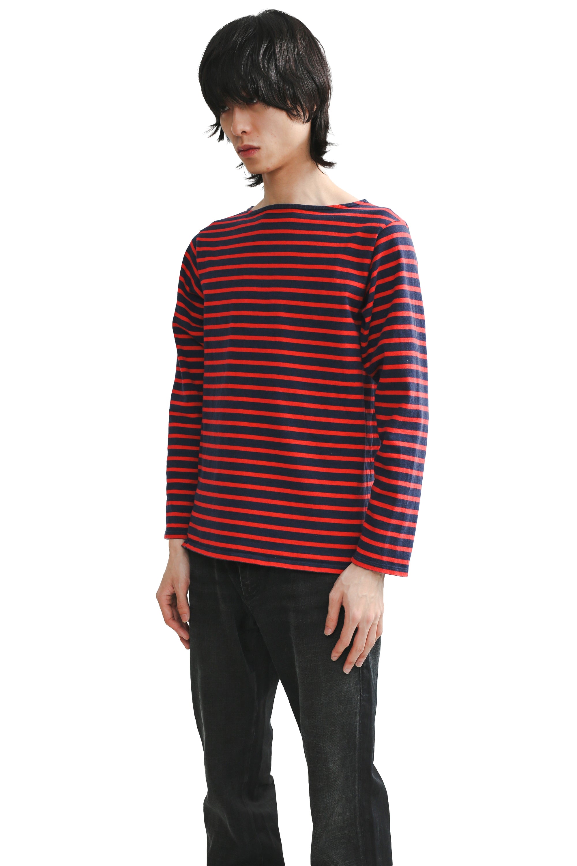 SAINT LAURENT PARIS - STRIPED LONG SLEEVE TEE
