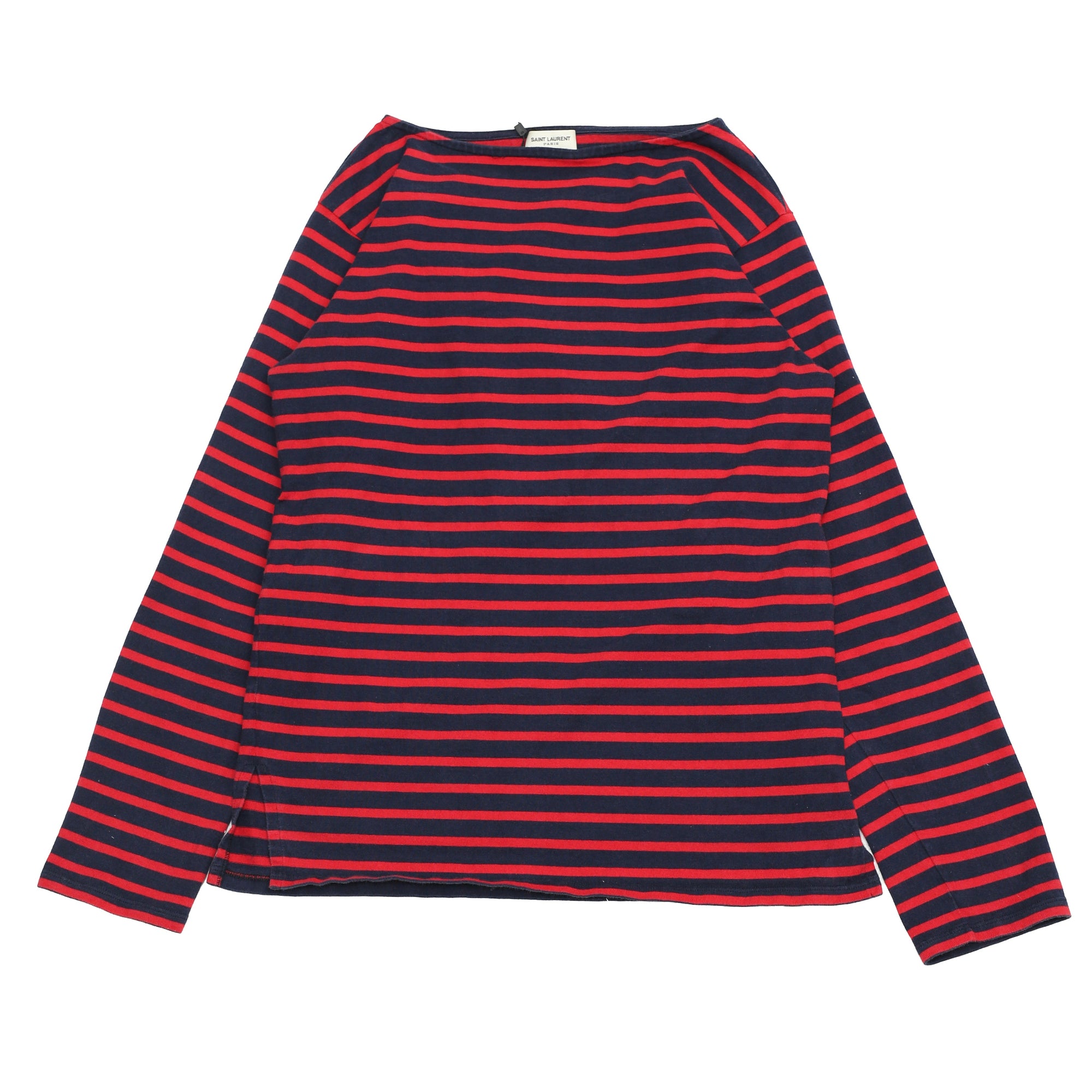 SAINT LAURENT PARIS - STRIPED LONG SLEEVE TEE