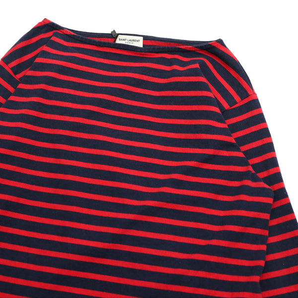 SAINT LAURENT PARIS - STRIPED LONG SLEEVE TEE