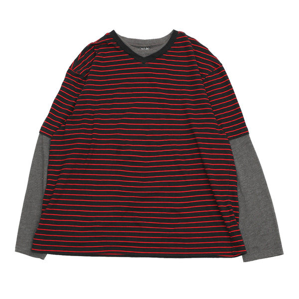 LAYRED LONG SLEEVE BORDER TEE