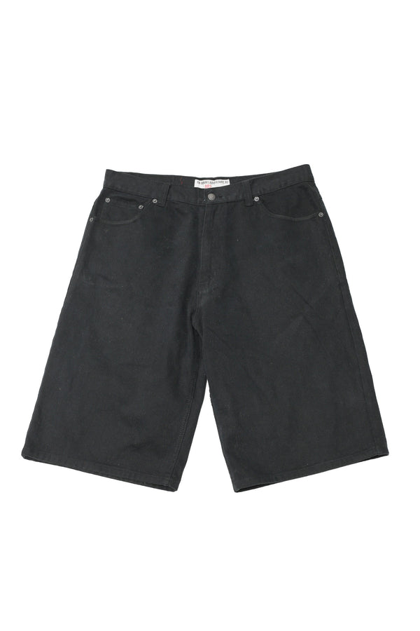 BLACK DENIM SHORTS