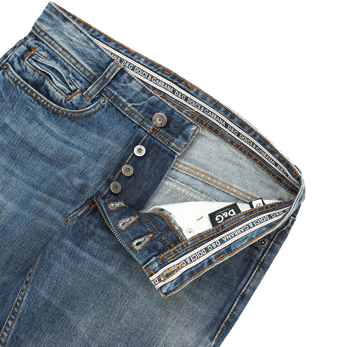 DOLCE & GABBANA - FADED STRAIGHT JEANS