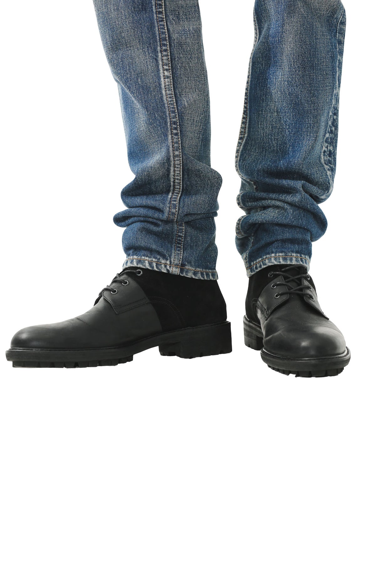 SWITCHING LEATHER BOOTS