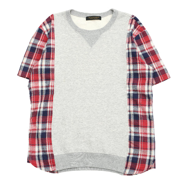 CHECKED SWITCHING SWEAT TEE