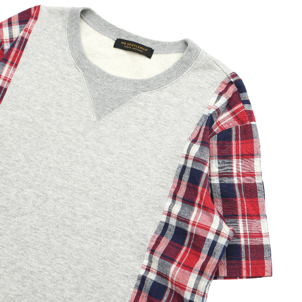 CHECKED SWITCHING SWEAT TEE