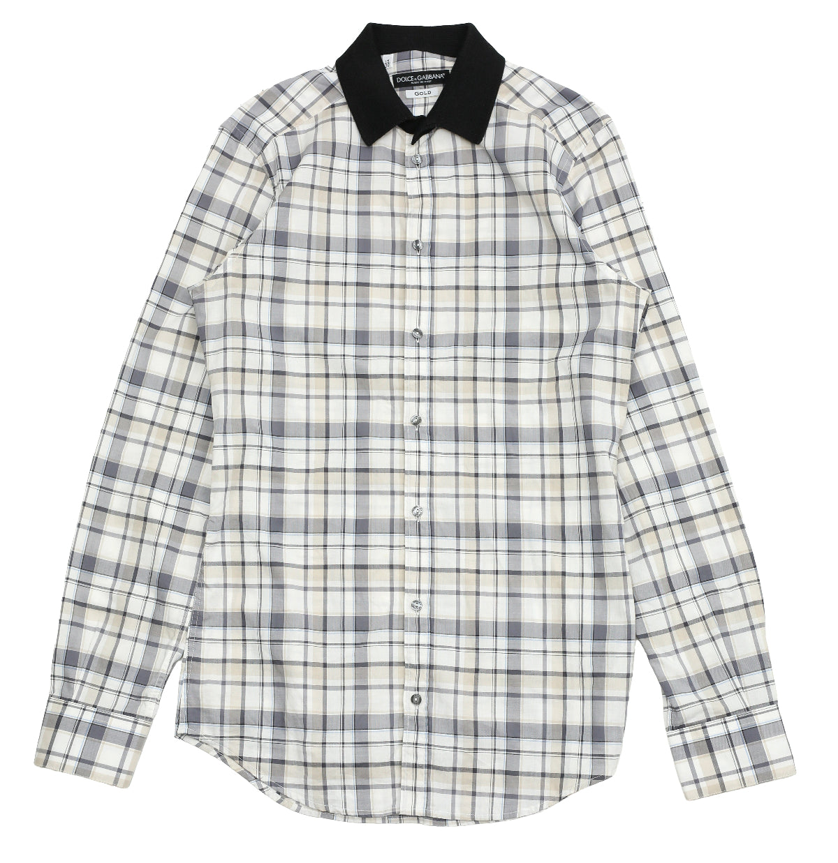 DOLCE & GABBANA - CHECKED CLERIC SHIRT