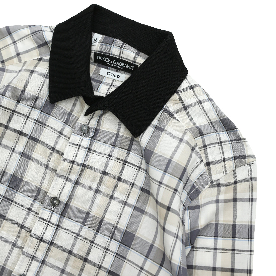 DOLCE & GABBANA - CHECKED CLERIC SHIRT