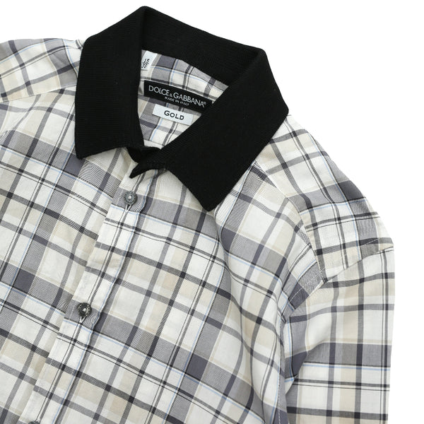 DOLCE & GABBANA - CHECKED CLERIC SHIRT