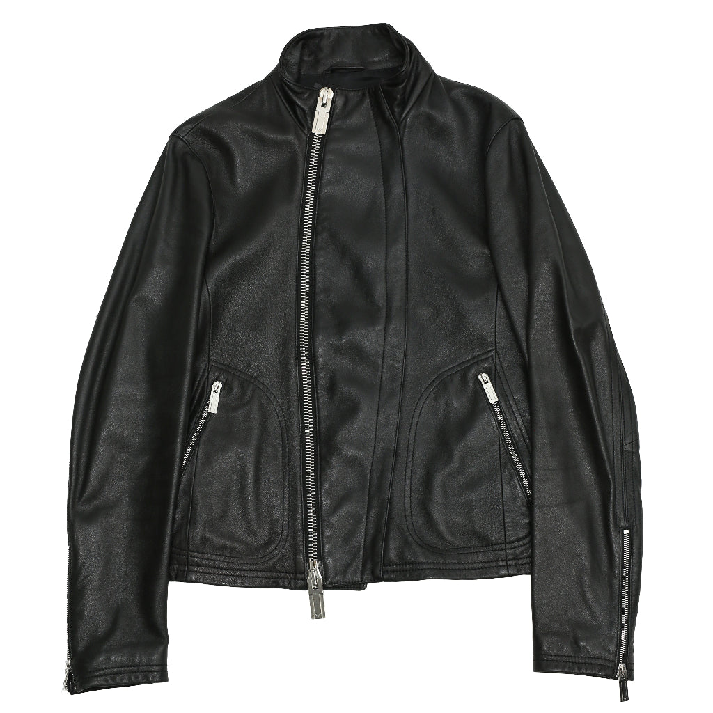 EMPORIO ARMANI 12F/W - ASSYMMETRY LEATHER JACKET