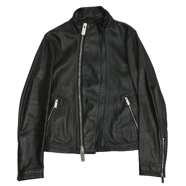 EMPORIO ARMANI 12F/W - ASSYMMETRY LEATHER JACKET