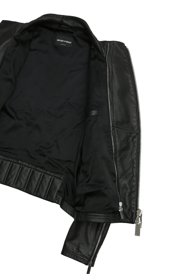 EMPORIO ARMANI 12F/W - ASSYMMETRY LEATHER JACKET