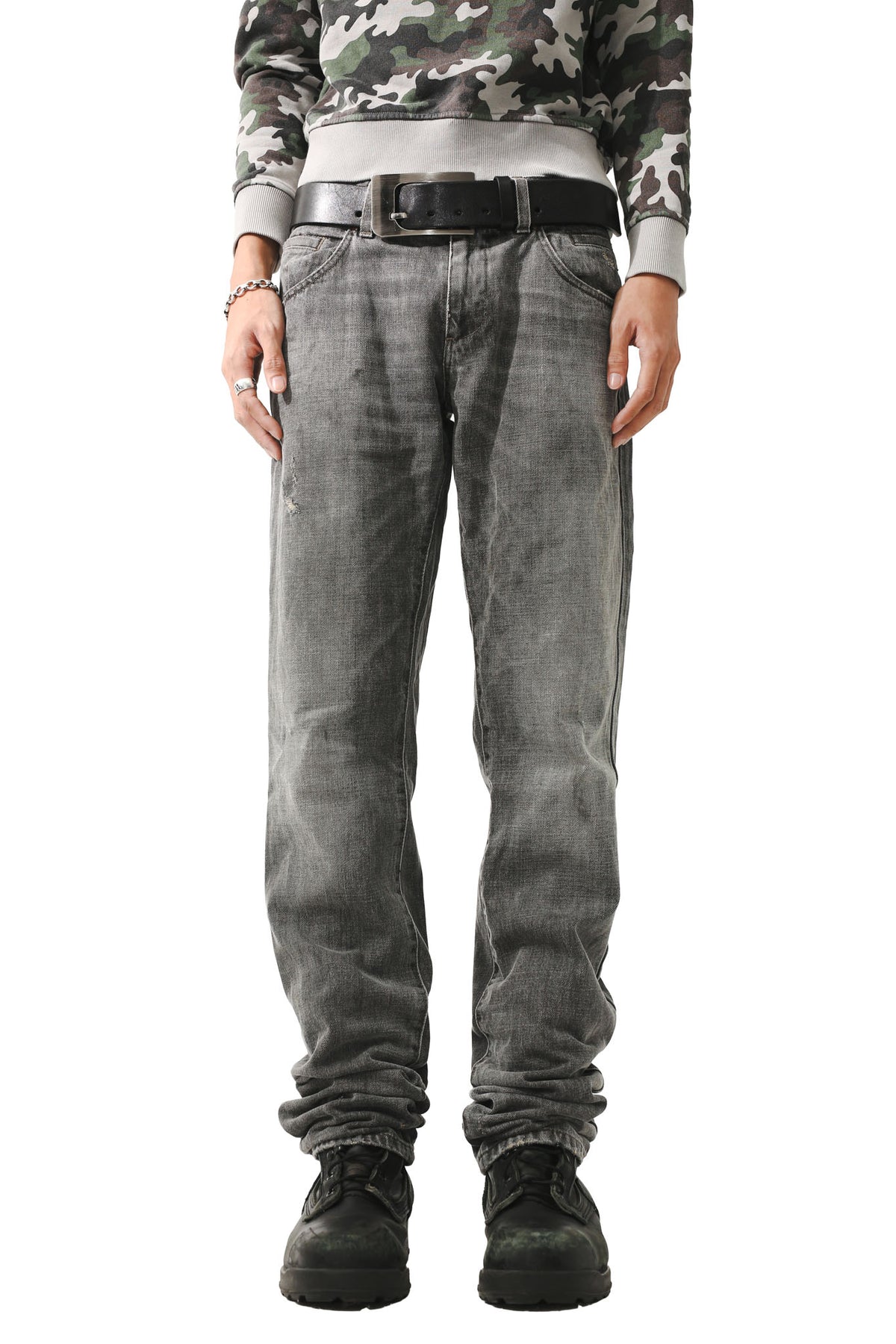DOLCE&GABBANA FADDED STRAIGGHT JEANS