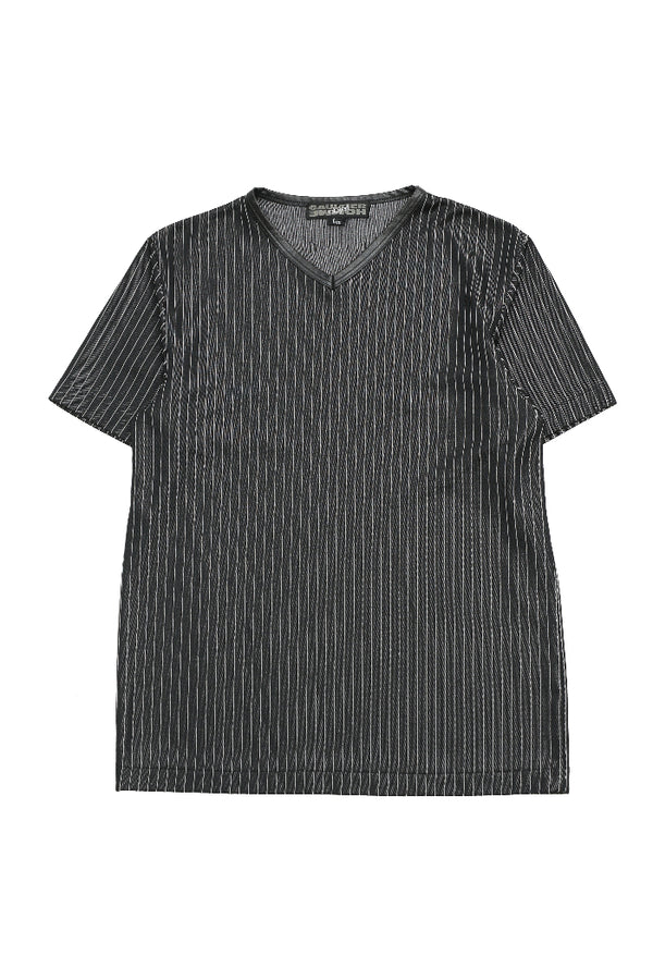 JEAN PAUL GAULTIER HOMME - LEATHER BLEND STRIPE TOP