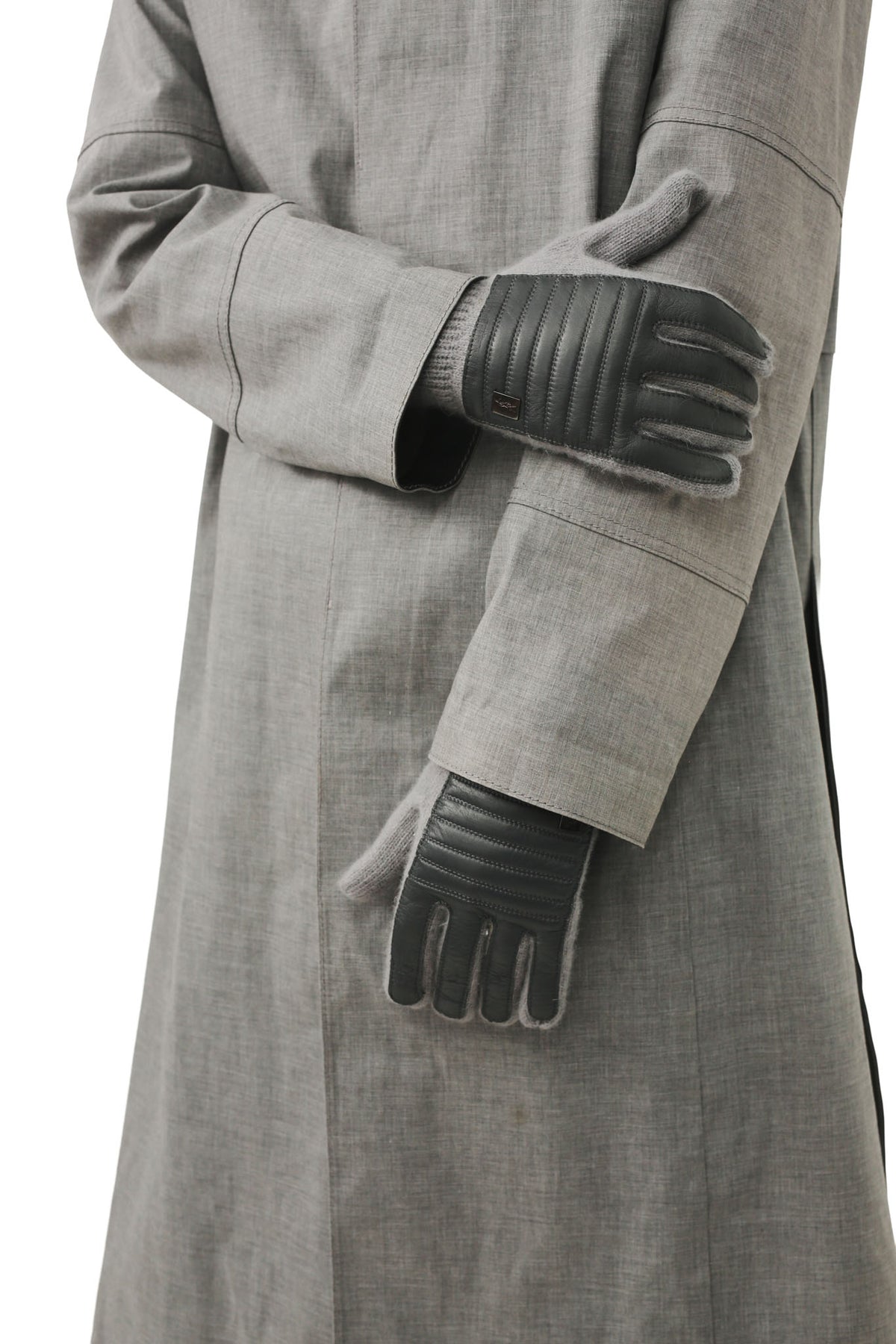 YSL - LEATHER WOOL GLOVES