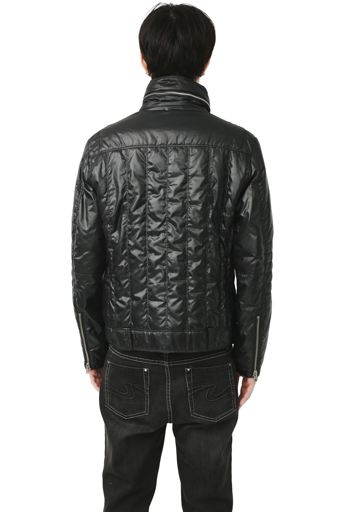 NEIL BARRETT - PATENT ZIPPED DOWN JACKET