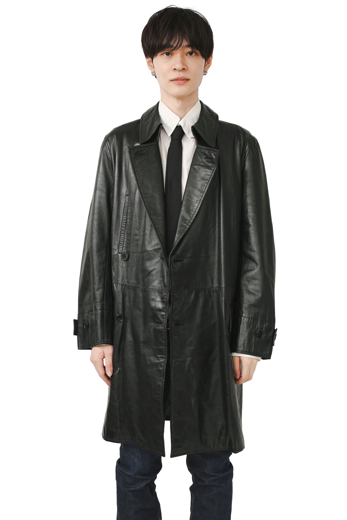 SO BY ALEXANDER VAN SLOBBE - LEATHER CHESTER COAT