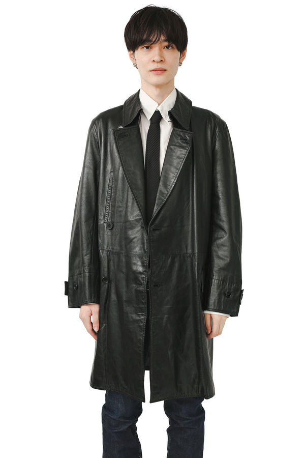 SO BY ALEXANDER VAN SLOBBE - LEATHER CHESTER COAT