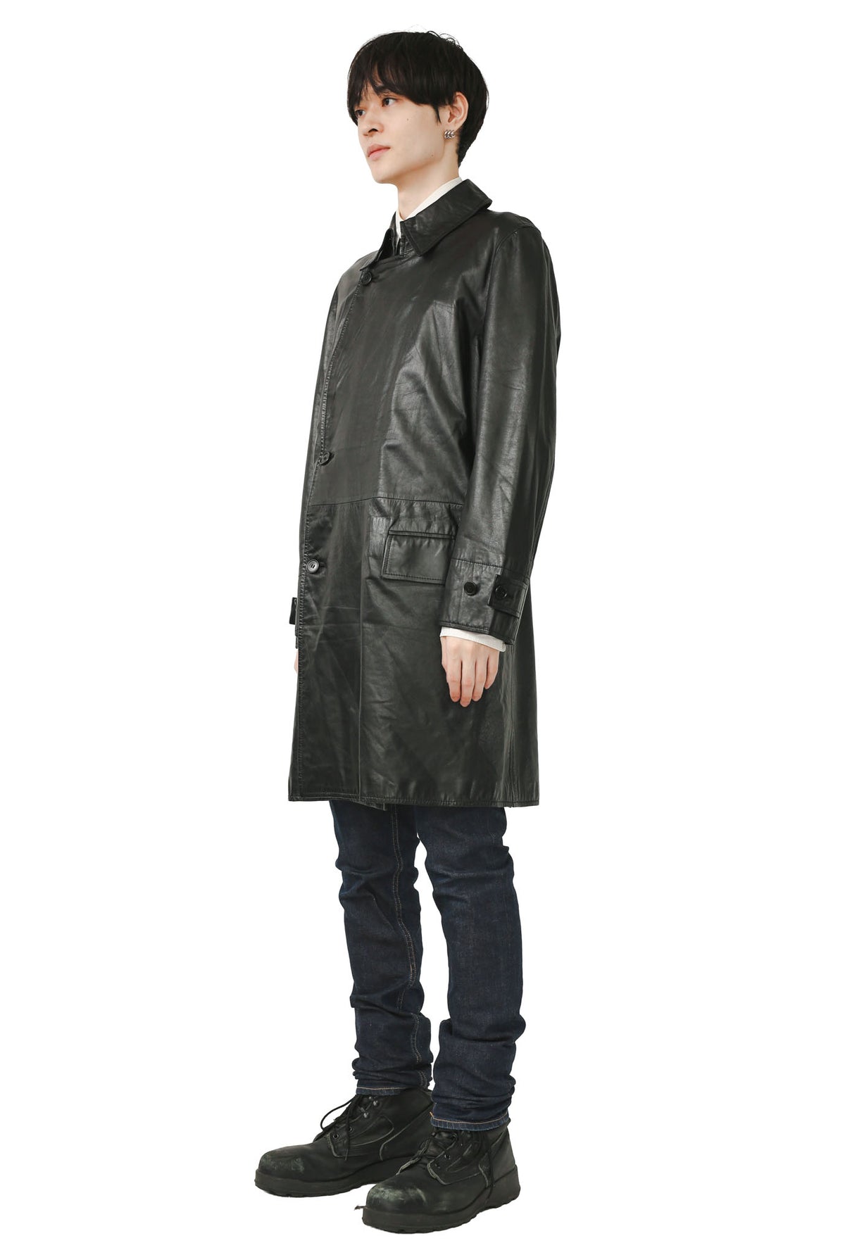 SO BY ALEXANDER VAN SLOBBE - LEATHER CHESTER COAT