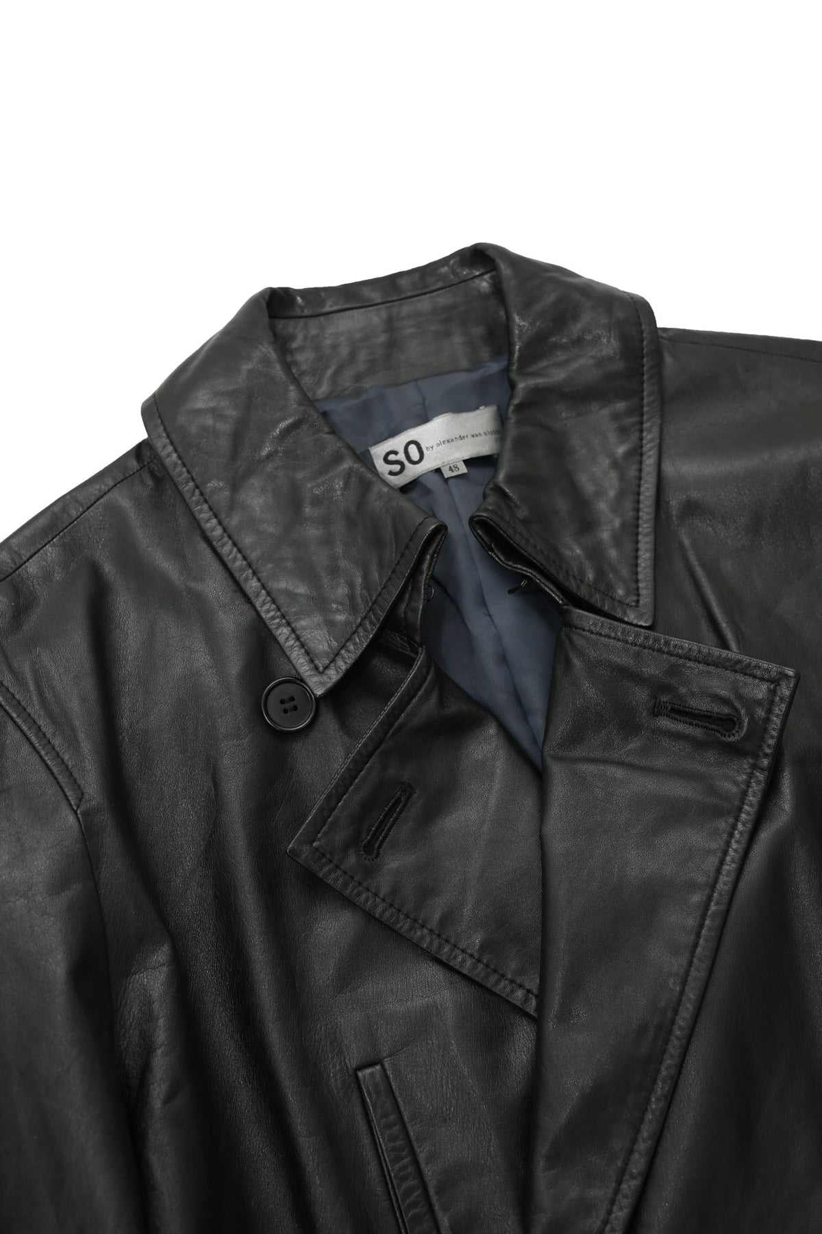 SO BY ALEXANDER VAN SLOBBE - LEATHER CHESTER COAT
