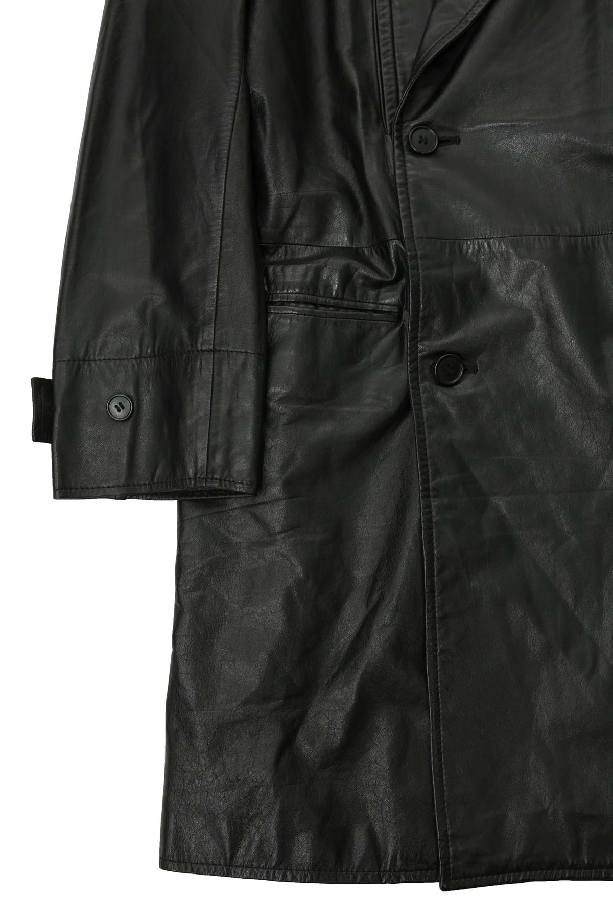 SO BY ALEXANDER VAN SLOBBE - LEATHER CHESTER COAT