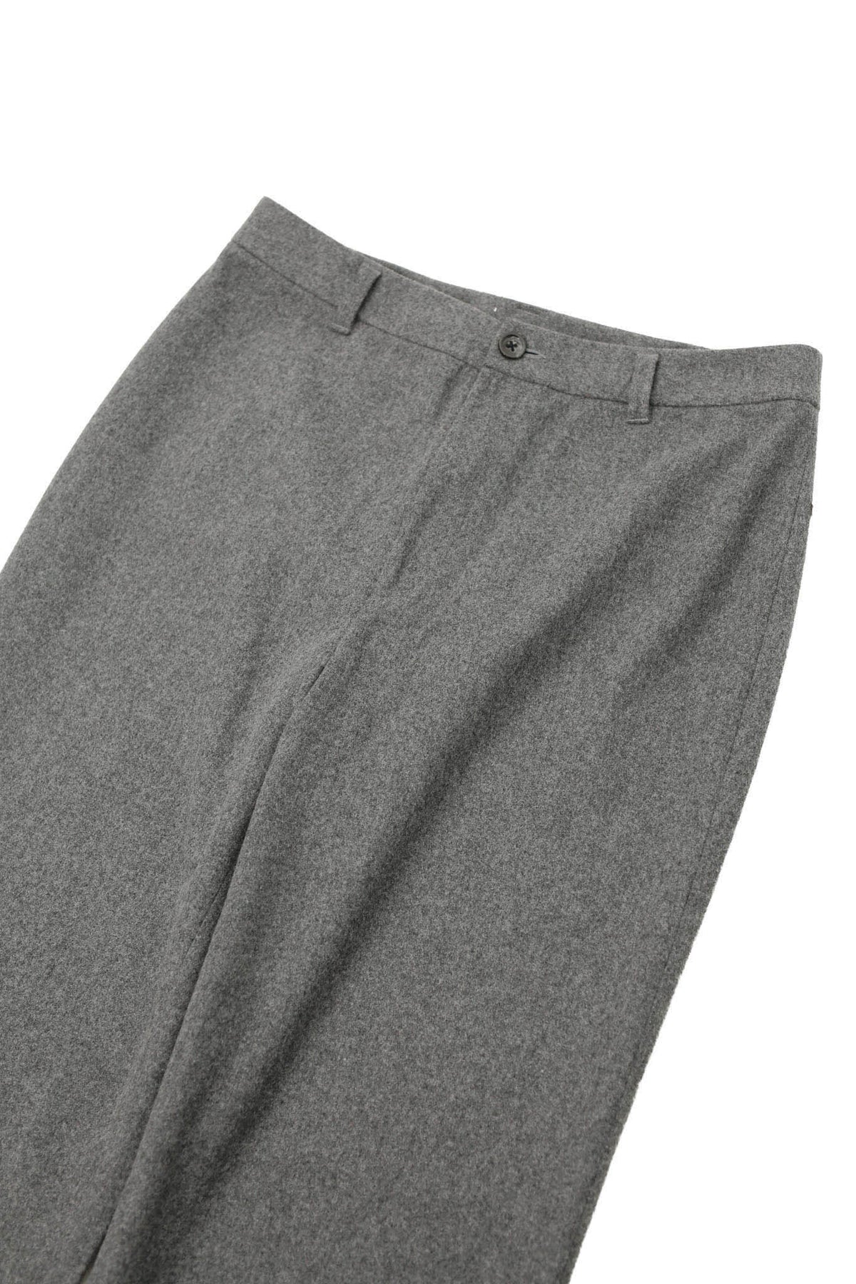 GREY WOOL STRAIGHT SLACKS