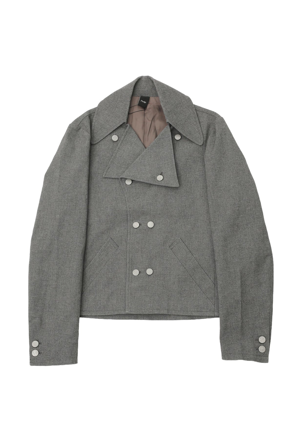 GREY SHORT PEA COAT