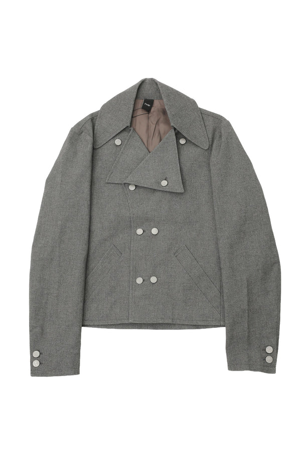 GREY SHORT PEA COAT